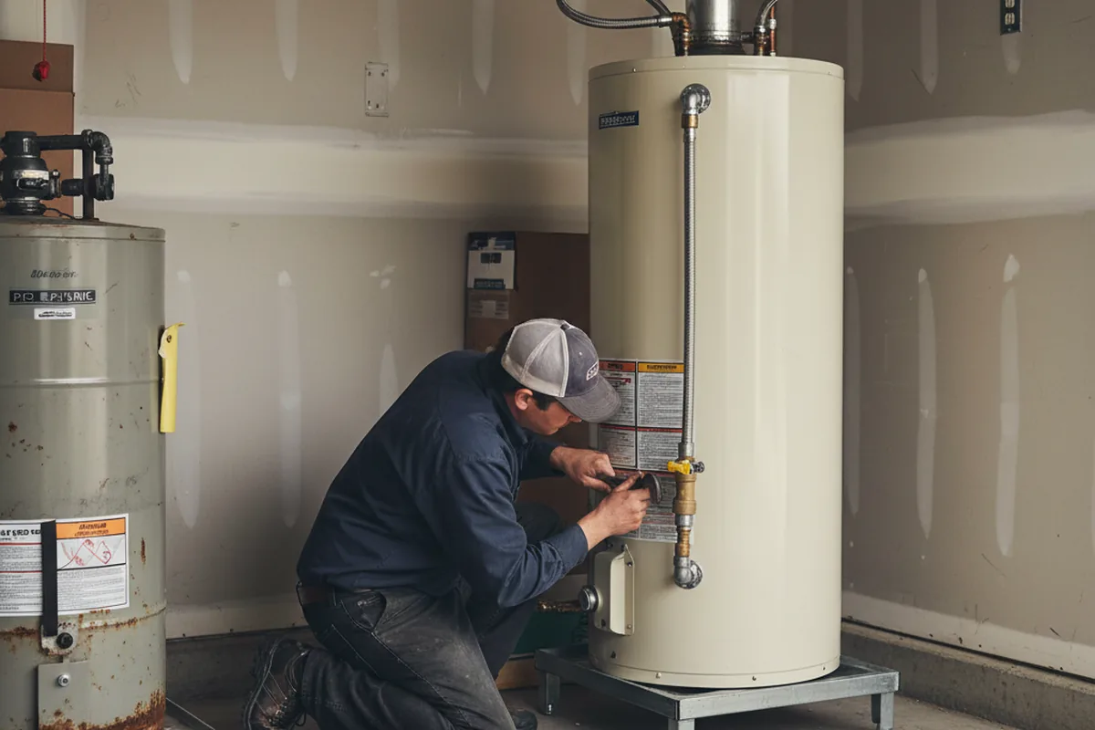 Water heater and shutoff valve replacement in Conley